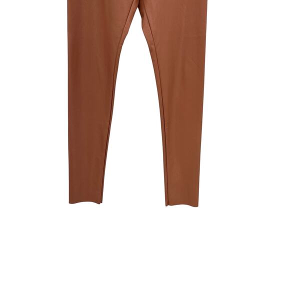 Commando Faux Leather Leggings Skinny‎ Coated Smoothing Tan Brown Size Small - Picture 5 of 9